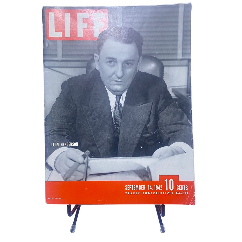 LIFE Magazine September 14 1942 Leon Henderson WWII OPA Vintage Original